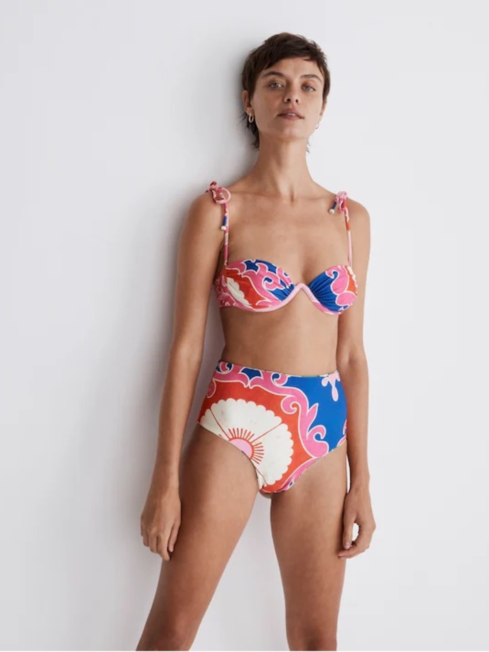 Agua  Bendita Donna Bikini Set, Red/Blue/White/Pink